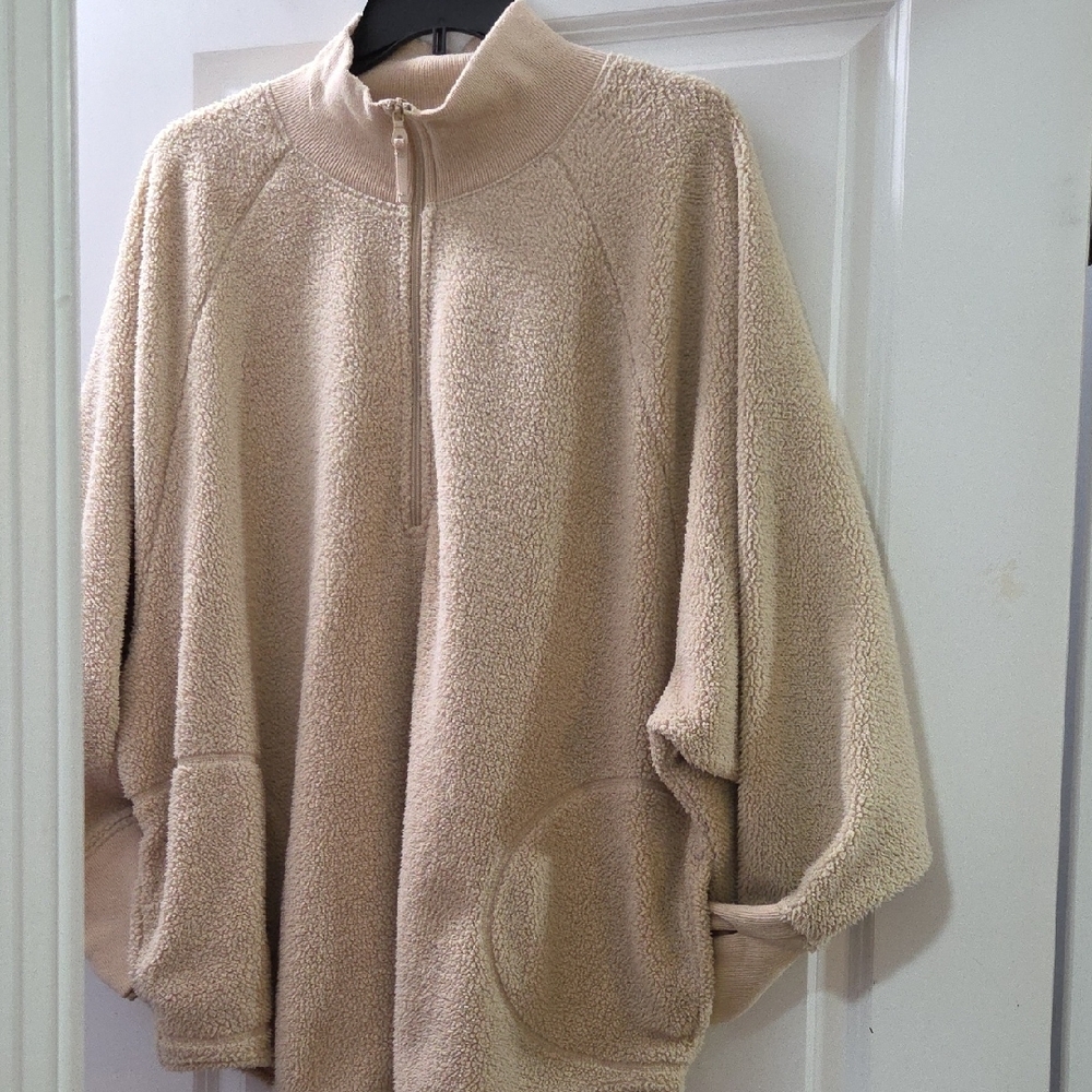 Cozy Tan Fleece Pullover